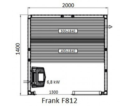 Финская сауна Frank F812 200х140 см