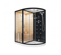 Душевая кабина Cerutti SPA LUGANO Nero K9751L Black 180x110x223