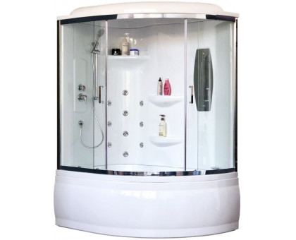 Душевая кабина Royal Bath RB 150ALP-T-CH 150х100 см, с прозрачными стеклами, левосторонняя