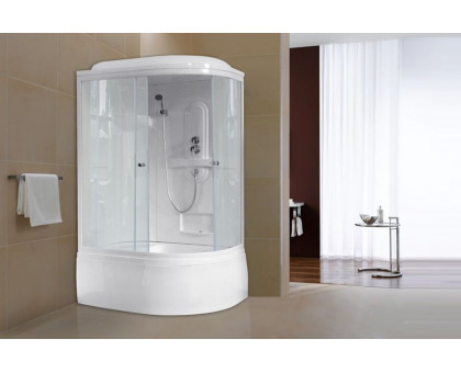 Душевая кабина Royal Bath RB 8120BK1-T 120х80 см, с прозрачными стеклами, левосторонняя