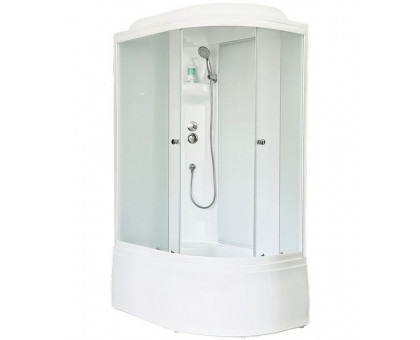 Душевая кабина Royal Bath RB 8120BK4-ММ 120х80 см, с матовыми стеклами, левосторонняя