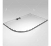 Душевой поддон RGW GWS-41R 80x120 см, асимметричный, мраморный, белый