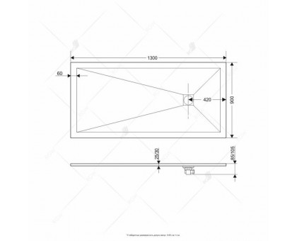 Душевой поддон RGW ST-W 90x130 см, прямоугольный, искусственный камень, белый
