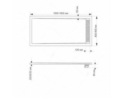Душевой поддон RGW STM-W 80x140 см, прямоугольный, искусственный камень, белый