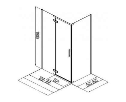 Душевой уголок Aquanet Logic C900 AE32-S-90х90U-CT 90x90 см