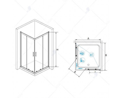 Душевой уголок RGW HO-31 100x100, прозрачное стекло