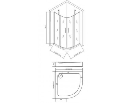 Душевое ограждение Good Door PANDORA R-100-C-CH