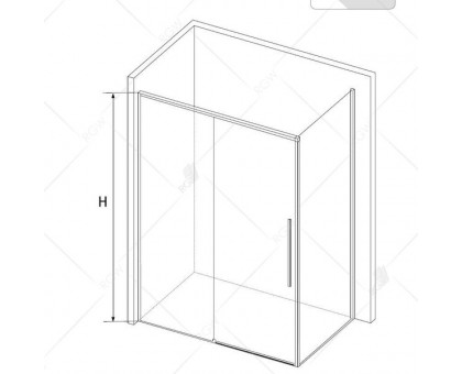 Душевой уголок RGW SV-42B (SV-12B + Z-050-2B) 150x80, прозрачное стекло