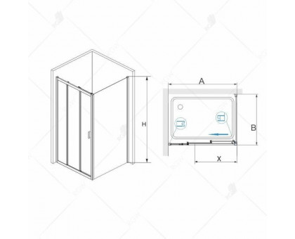 Душевой уголок RGW PA-73 P (PA-13 + 2Z-050-2) 170x70, прозрачное стекло