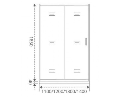 Душевое ограждение Good Door LATTE WTW-130-C-WE 130 см