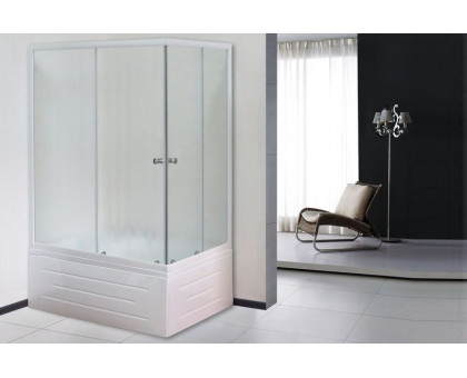 Душевой уголок Royal Bath RB 8120BP-C 120х80 см, с матовыми стеклами, левосторонний