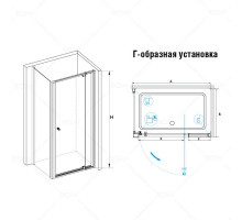 Душевой уголок RGW PA-32 (PA-02 + Z-12 + A-11) 80x80, прозрачное стекло